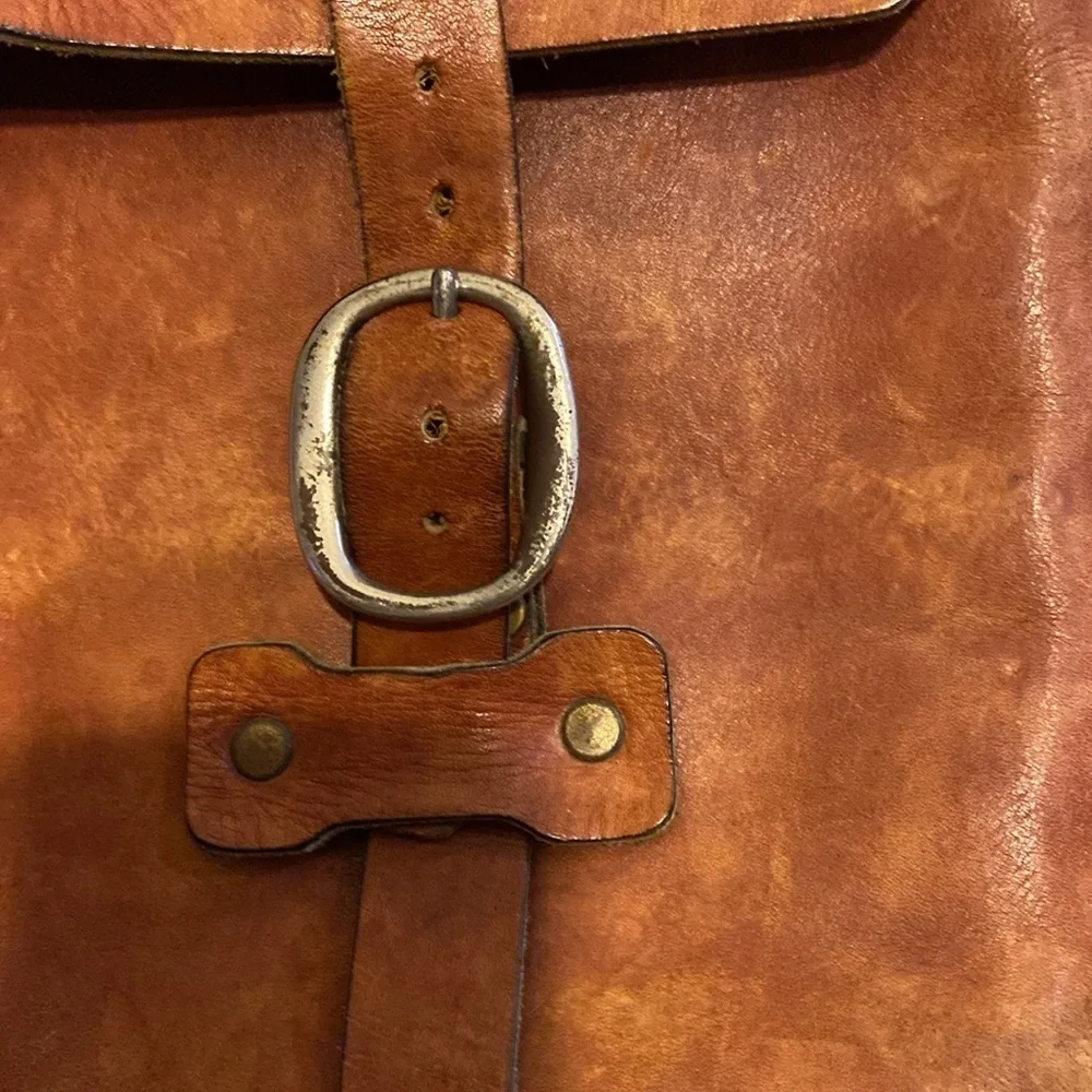 Old West Mens Antique Vintage Leather Laptop Briefcase bag handmade Paul Bliss